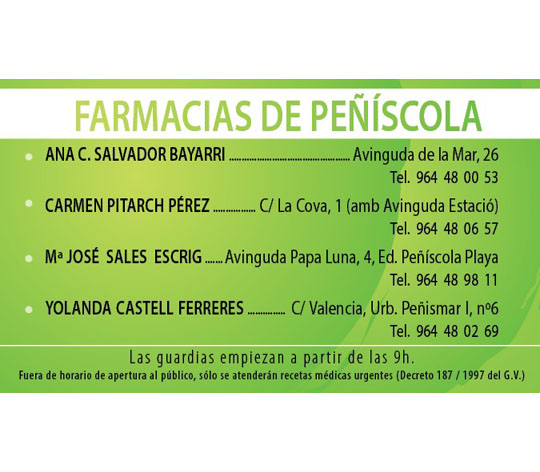 Farmacias En Peñíscola